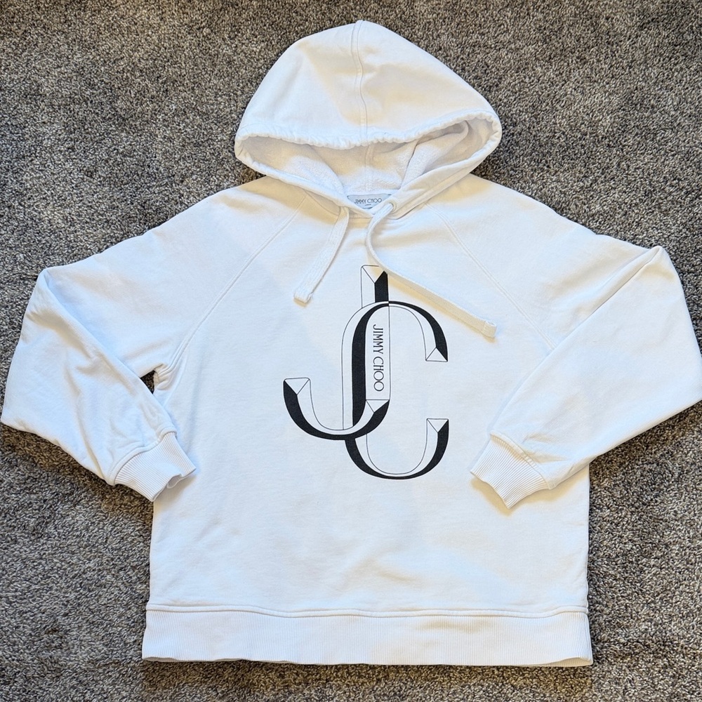 Jimmy Choo White Hoodie size S